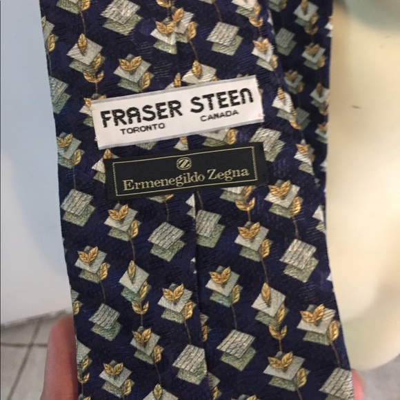 Fraser steen ermenegildo zegna vintage tie navy - Picture 4 of 4
